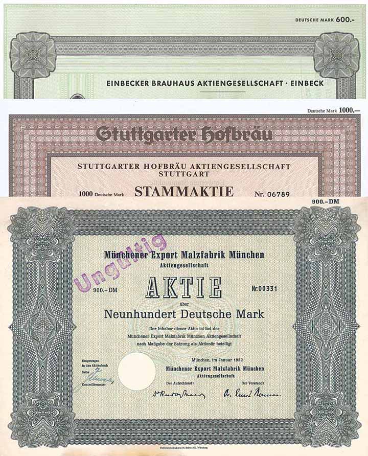 Brauereien - Konvolut (6 Stücke)