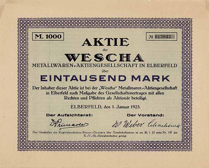 Wescha Metallwaren-AG