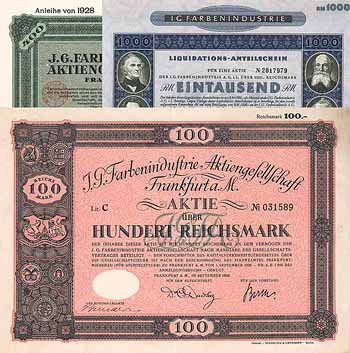 I.G. Farbenindustrie AG (14 Stücke 1926-1953)
