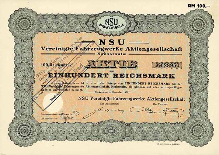 NSU Vereinigte Fahrzeugwerke AG