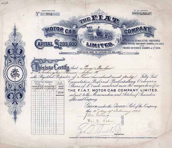 F.I.A.T. Motor Cab Company Ltd.