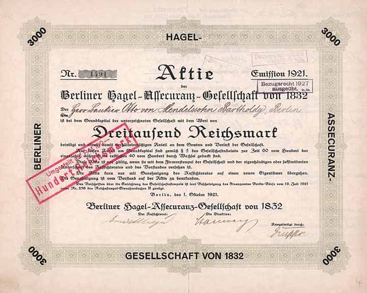 Berliner Hagel-Assecuranz-Gesellschaft von 1832