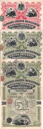 Estados Unidos Mexicanos (Vereinigte Staaten von Mexiko) (3 Stücke)