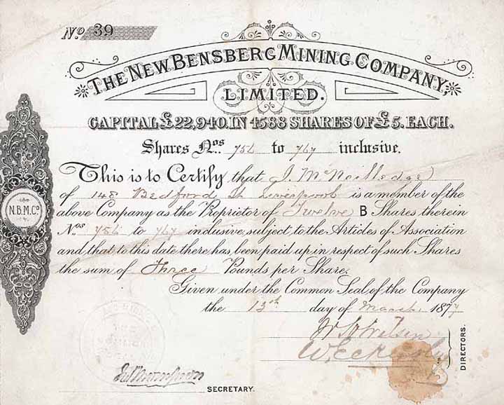 New Bensberg Mining Company Ltd.