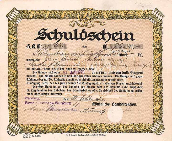 Königliche Bankdirektion (Bayerische Staatsbank Würzburg)