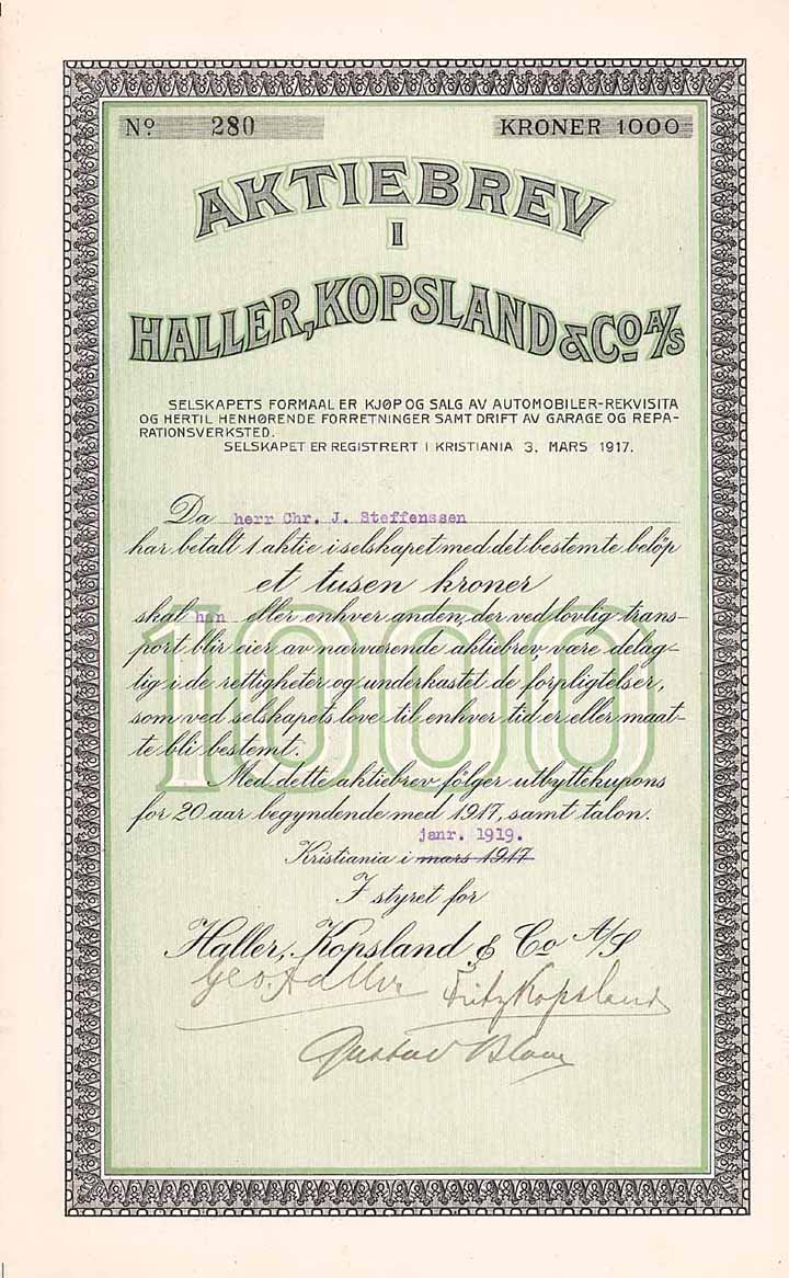 Haller, Kopsland & Co. A/S