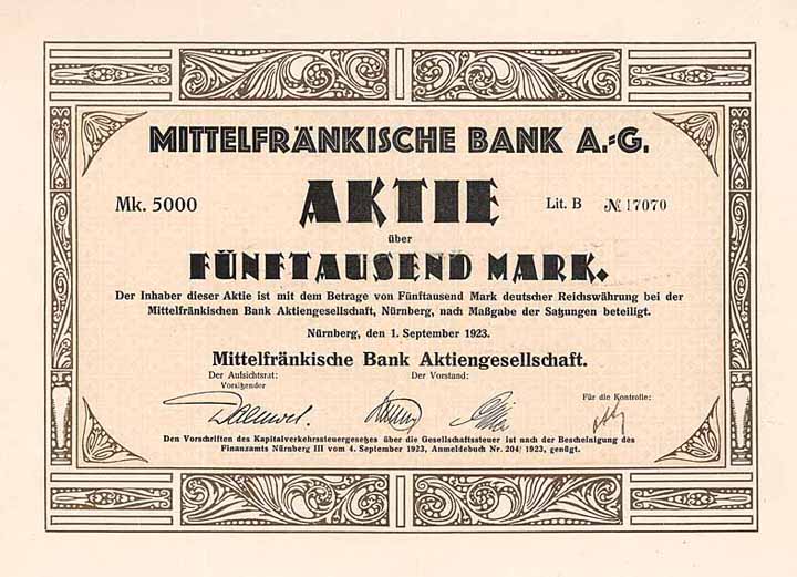 Mittelfränkische Bank AG