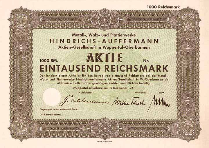 Metall-, Walz- und Plattierwerke Hindrichs-Auffermann AG