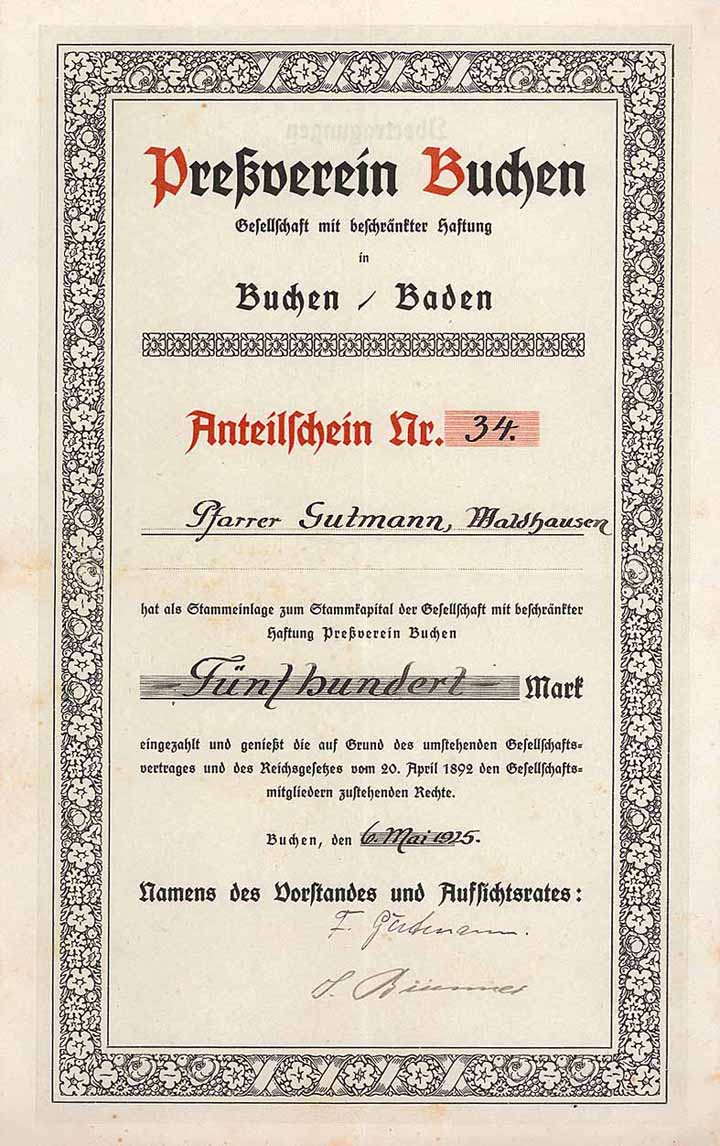 Preßverein Buchen GmbH