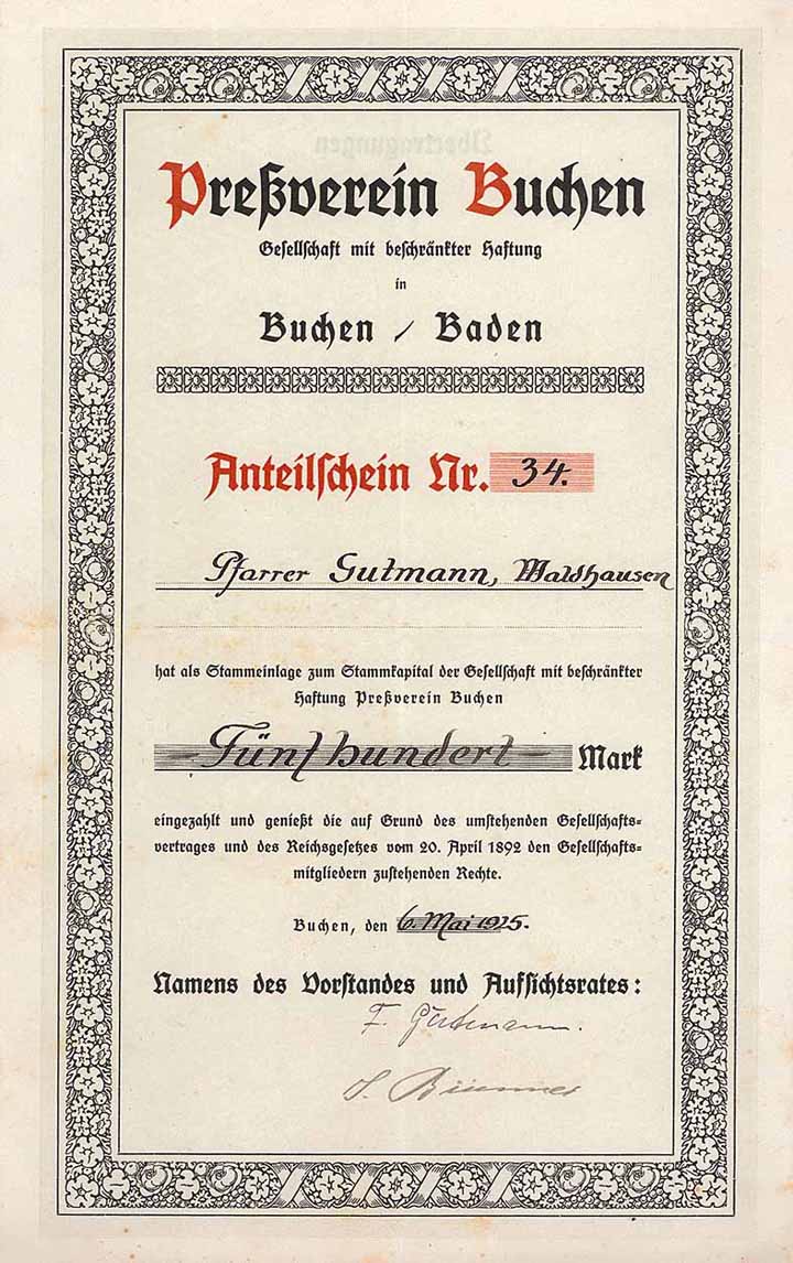 Preßverein Buchen GmbH