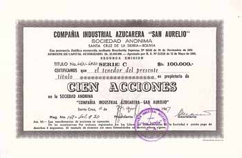 Cia. Industrial Azucarera “San Aurelio” S.A.