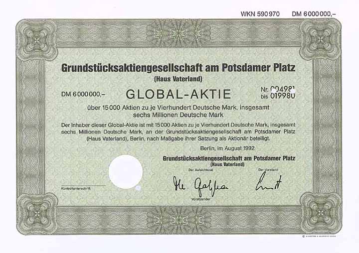 Grundstücks-AG am Potsdamer Platz (Haus Vaterland)