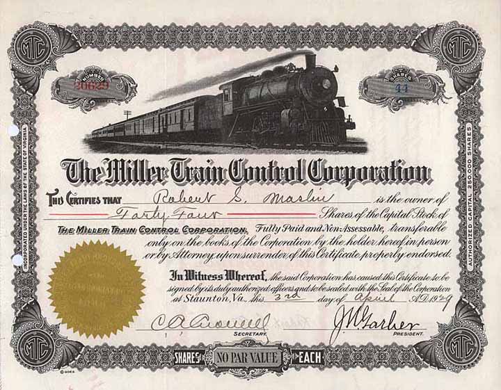 Miller Train Control Corp.