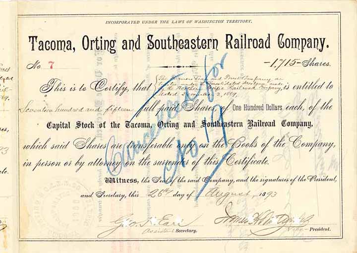 Tacoma, Orting & Southeastern Railroad