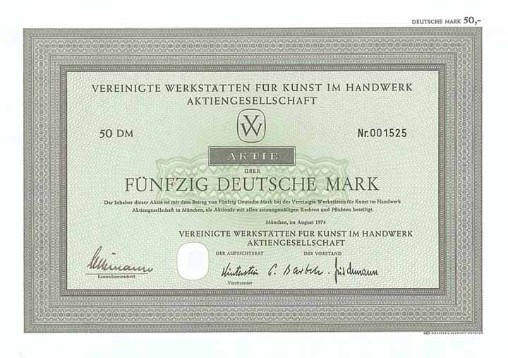 Vereinigte Werkstätten für Kunst im Handwerk AG