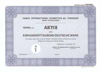 Hamol International Cosmetics AG Tübingen