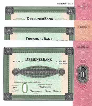 Dresdner Bank AG (6 Stücke)
