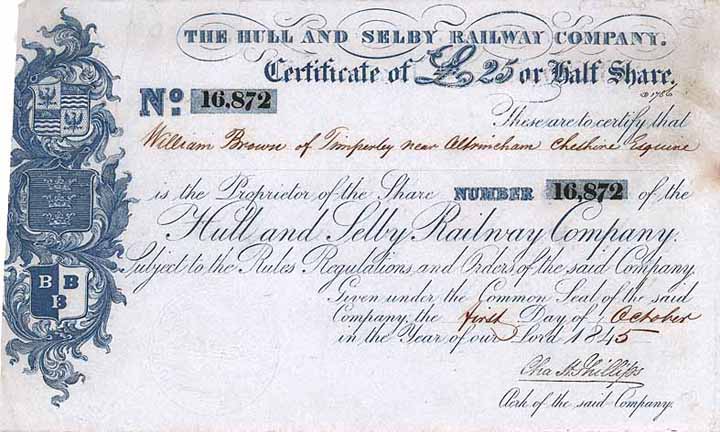 Hull and Selby Railway Co.