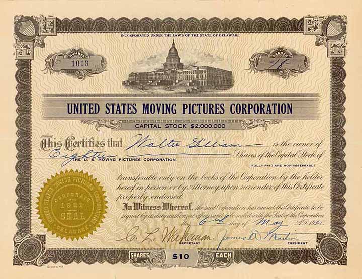 United States Moving Pictures Corp.