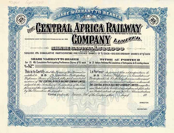 Central Africa Railway Co.