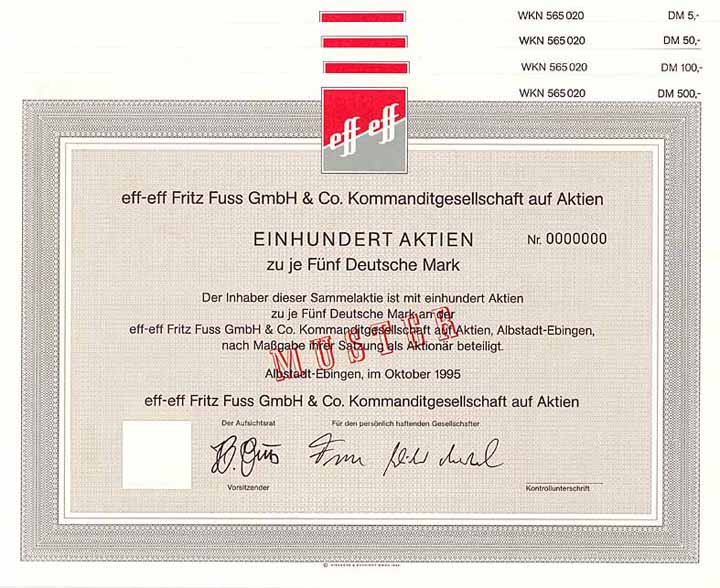 eff-eff Fritz Fuss GmbH & Co. KGaA (4 Stücke)