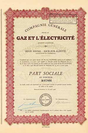 Cie. Gen. pour le Gaz et l’Électricité S.A.