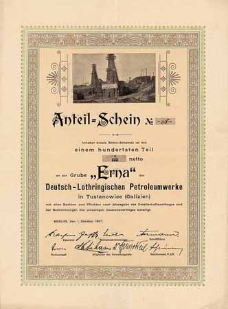 Grube „Erna“ Deutsch-Lothringische Petroleumwerke