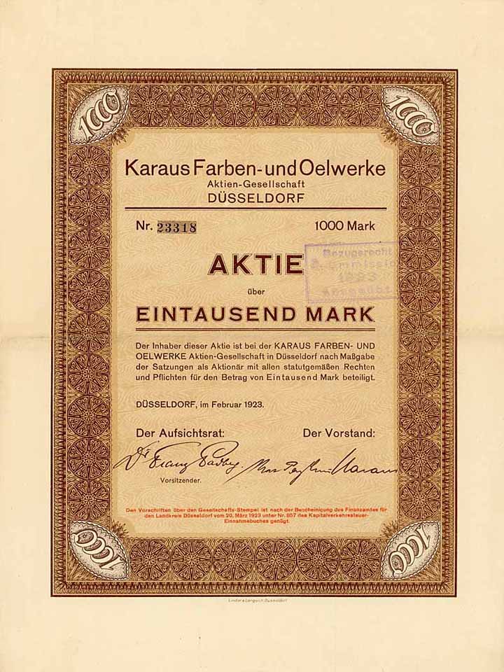 Karaus Farben- und Oelwerke AG