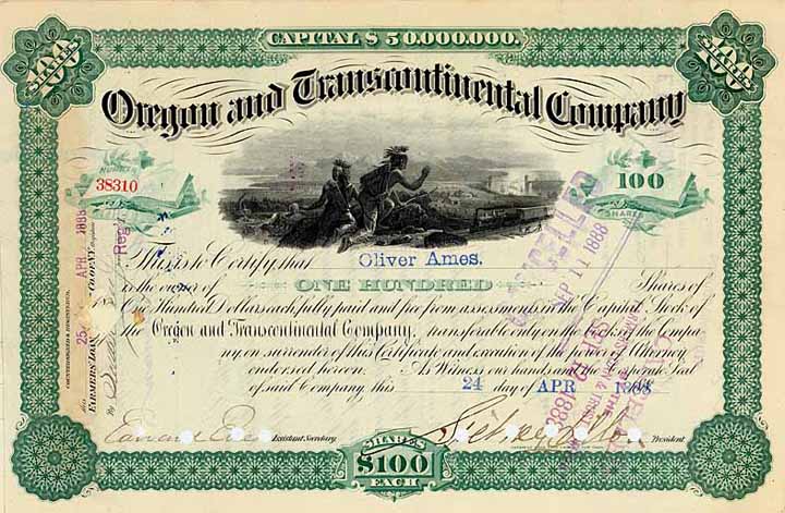 Oregon & Transcontinental Co. (OU S. Dillon, Oliver Ames)