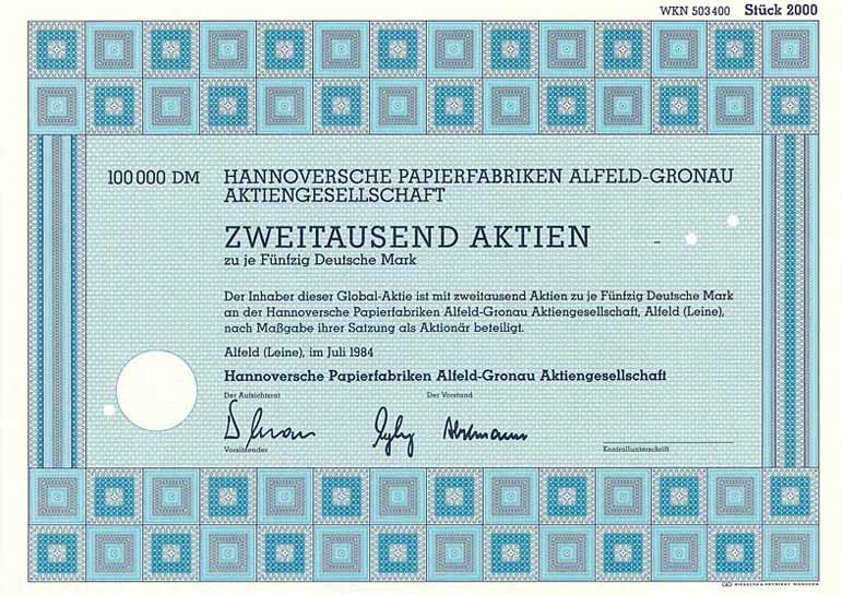 Hannoversche Papierfabriken Alfeld-Gronau AG
