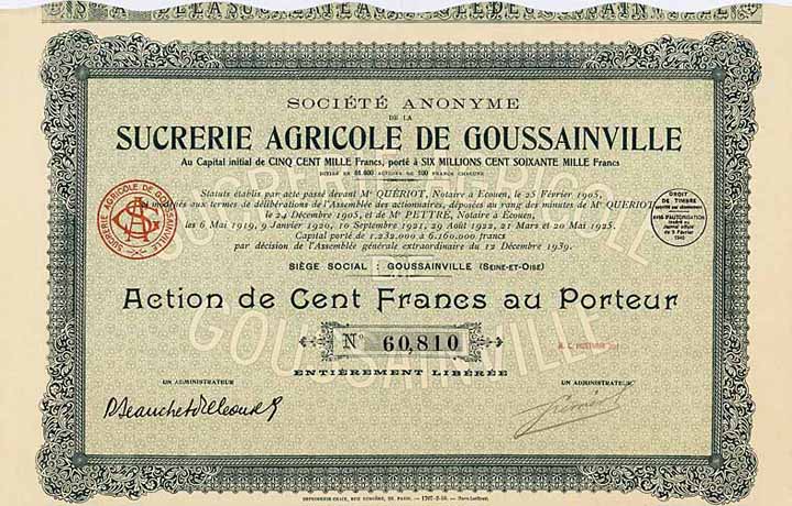 S.A. de la Sucrerie Agricole de Goussainville