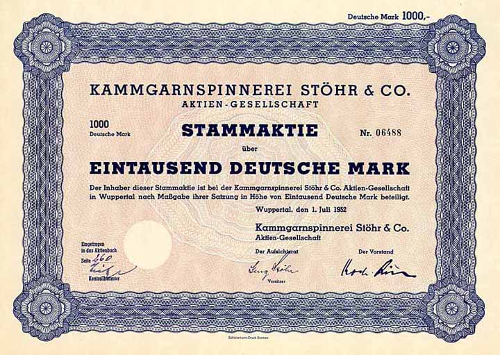 Kammgarnspinnerei Stöhr & Co. AG