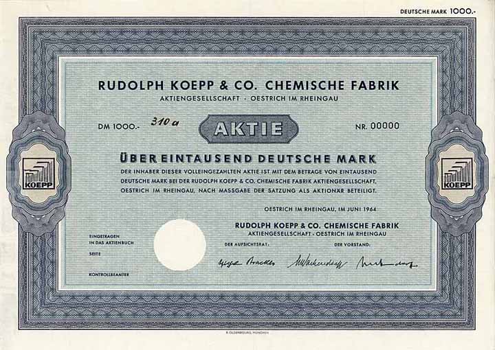 Rudolph Koepp & Co. Chemische Fabrik AG