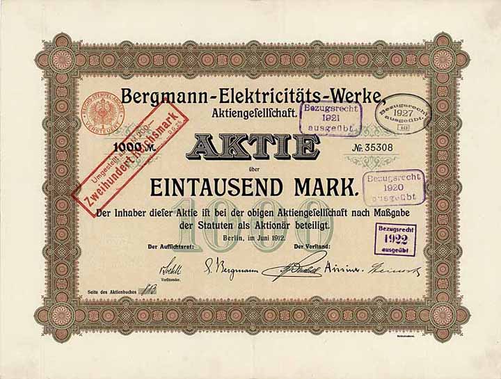 Bergmann-Elektricitäts-Werke AG