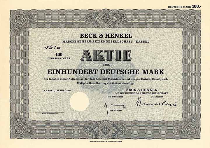 Beck & Henkel Maschinenbau-AG