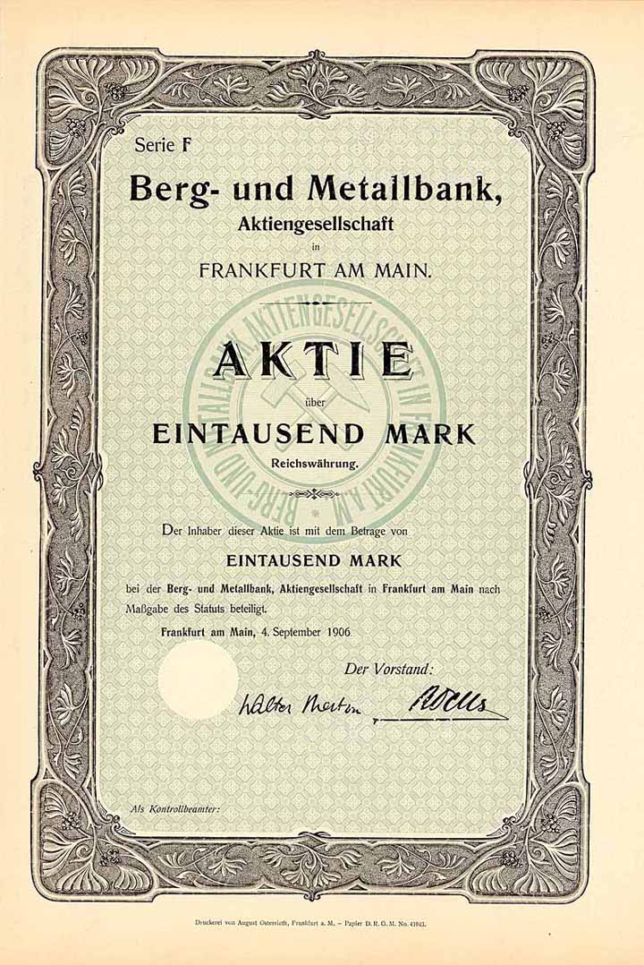 Berg- und Metallbank AG