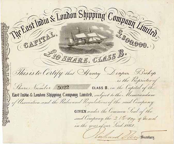 East India & London Shipping Co.
