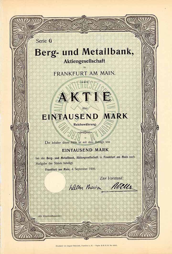 Berg- und Metallbank AG