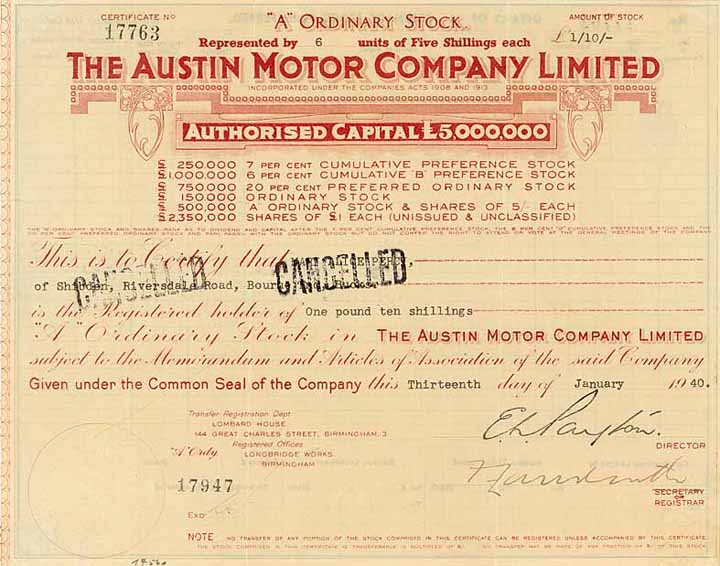 Austin Motor Co.