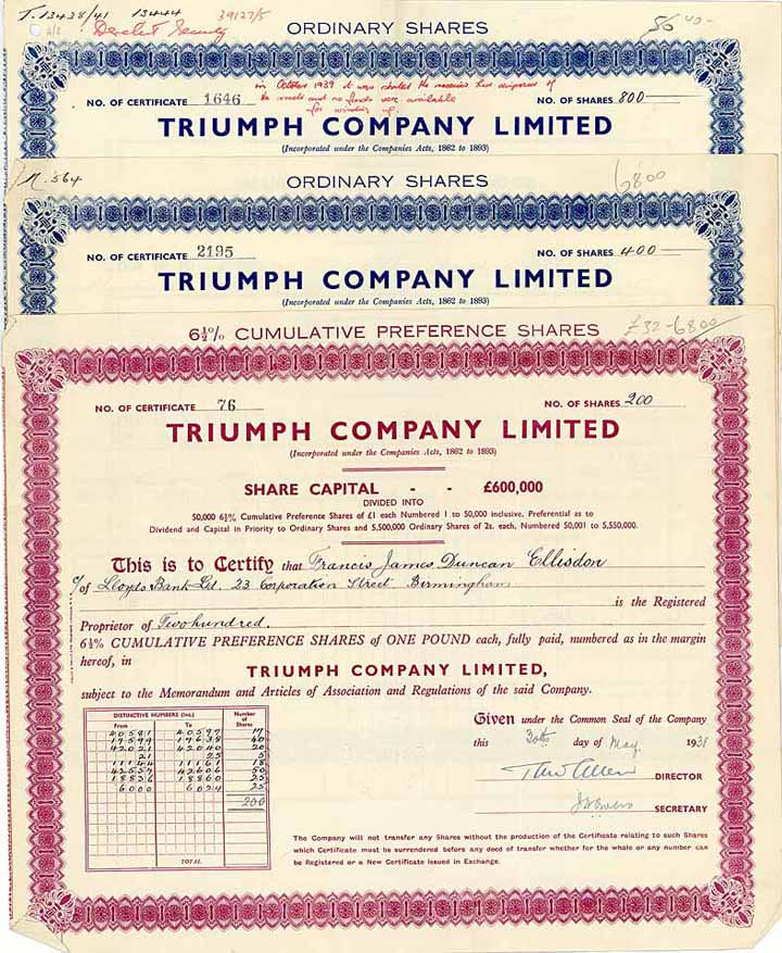 Triumph Company (3 Stücke)