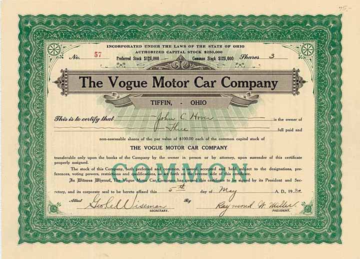 Vogue Motor Car Co.