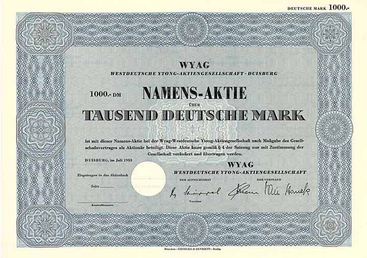 WYAG Westdeutsche Ytong-AG