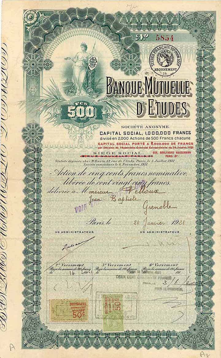 Banque Mutuelle d’Etudes S.A.