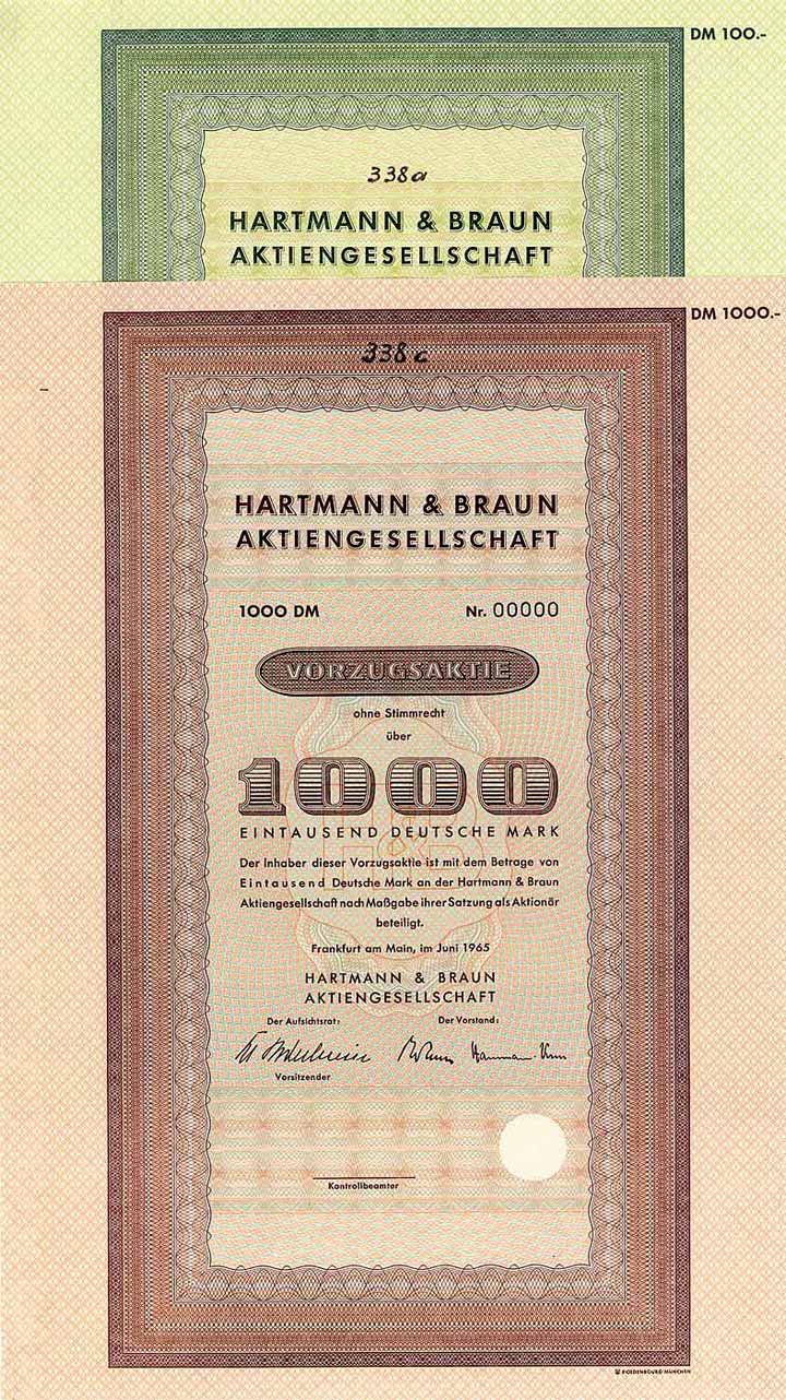 Hartmann & Braun AG (2 Stücke)