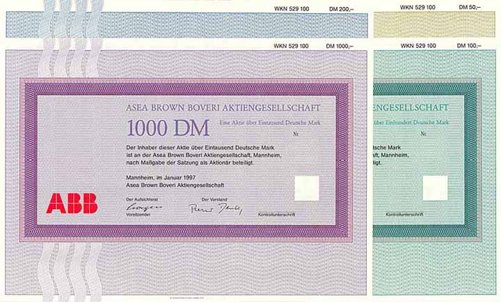 Asea Brown Boveri AG (4 Stücke)