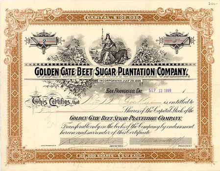 Golden Gate Beet Sugar Plantation Co.
