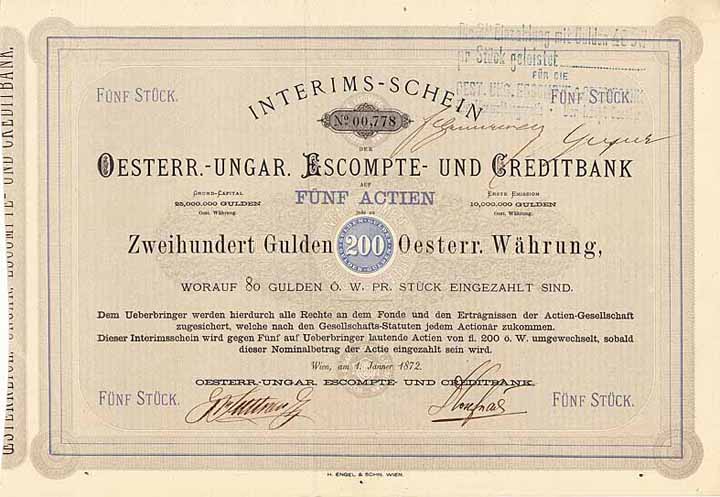 Oesterr.-Ungar. Escompte- und Creditbank
