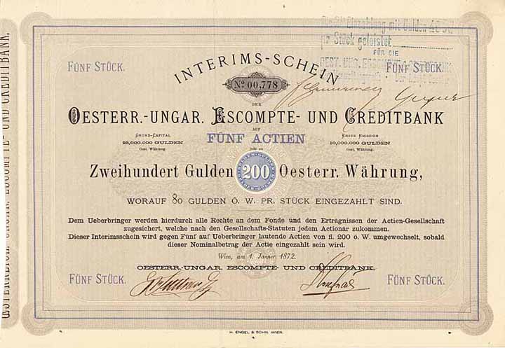 Oesterr.-Ungar. Escompte- und Creditbank