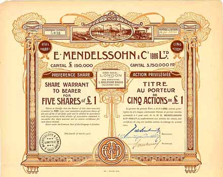 E. Mendelssohn & Co. 1906 Ltd.