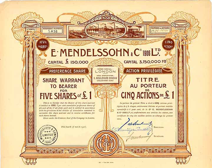 E. Mendelssohn & Co. 1906 Ltd.